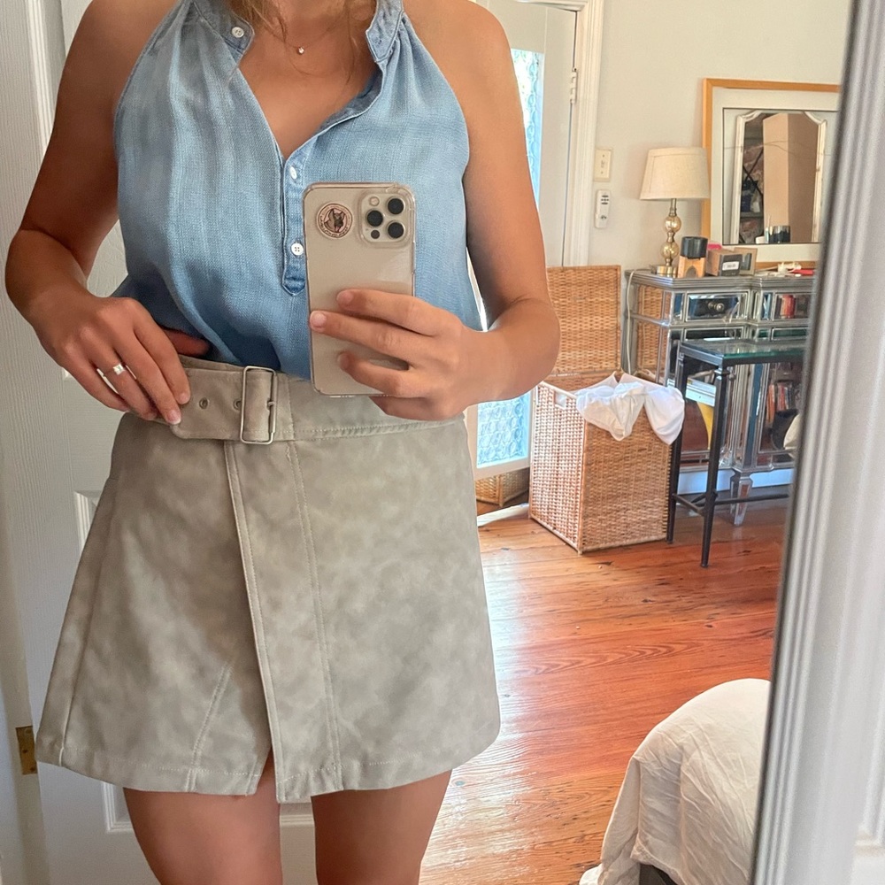 Vegan suede skirt from Free People!
